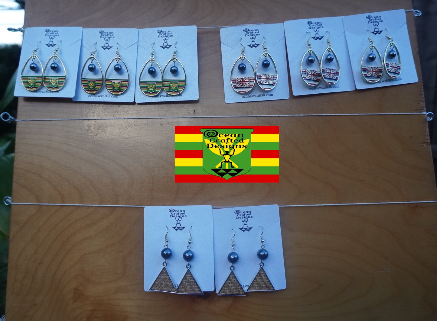 OCD Hawaii "Kanaka Flag" Earrings