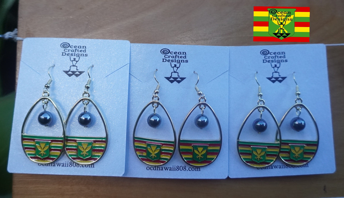 OCD Hawaii "Kanaka Flag" Earrings