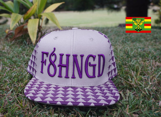 OCD Hawaii...  F8HNGD (FAITH N GOD) Purple & Tan Trible Hats